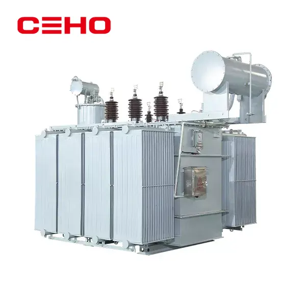 Máy biến áp phân phối ngâm dầu cuộn dây kép có bộ thay đổi nấc khi tải